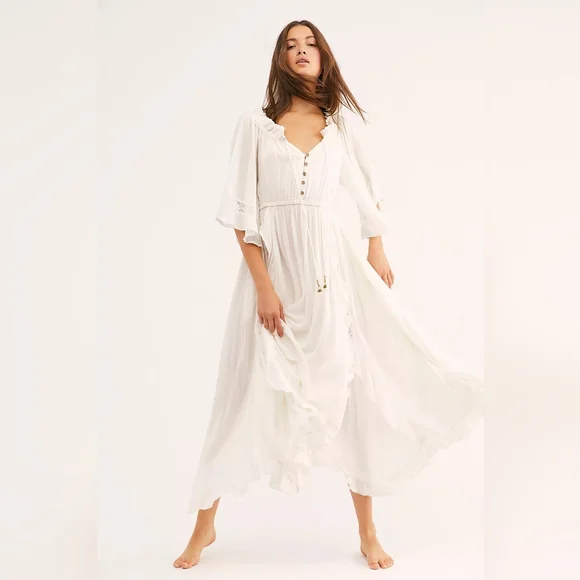 knee length dresses for ladies Free People Printed Dixie Maxi Dress – Josie's Boutique